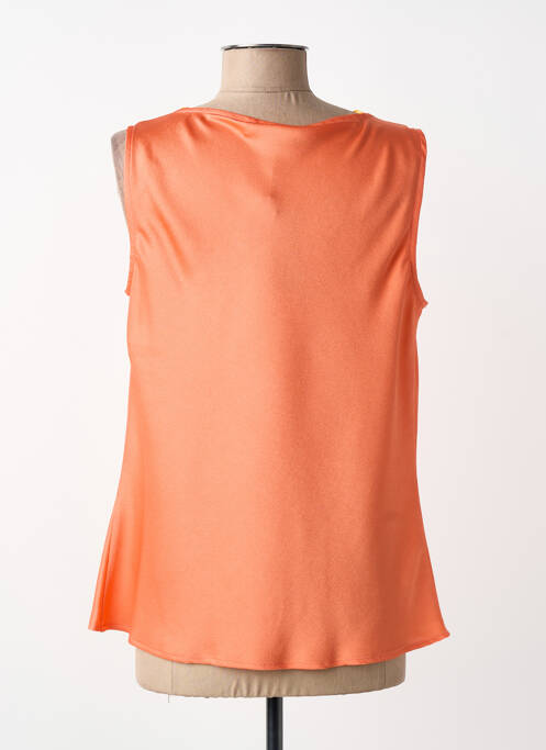 Top coupe cintrée sans manche orange BARILOCHE femme