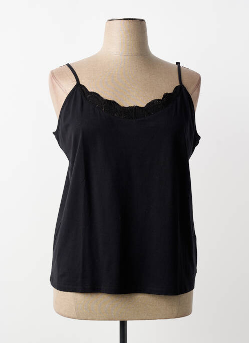 T-shirt coupe cintrée fines bretelles noir JULIE GUERLANDE femme