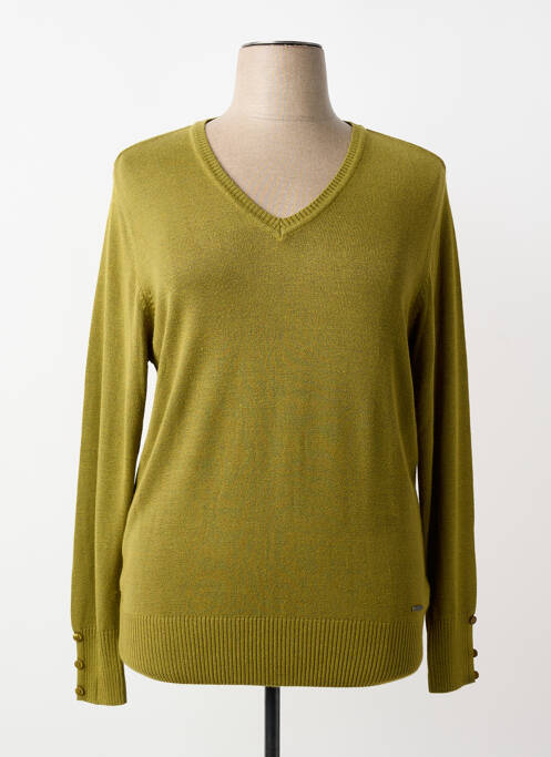 Pull col v manches longues vert AGATHE & LOUISE femme
