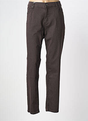 Jeans coupe slim stretch taille normale marron ANNA MONTANA femme