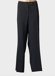 Pantalon droit tissage crêpe taille basse noir TONI femme