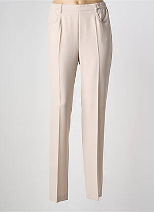 Pantalon slim taille élastique taille normale beige TONI femme