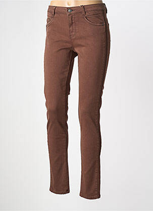 Jeans skinny taille normale taille normale marron C'EST BEAU LA VIE femme