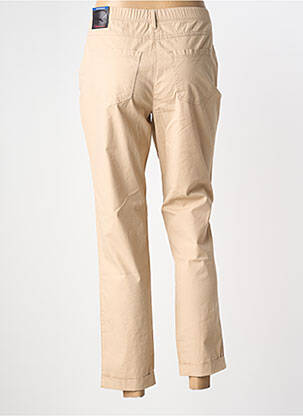 Pantalon 7/8 tissage popeline taille normale beige TONI femme