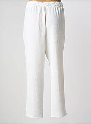Pantalon droit taille élastique taille normale blanc TINTA STYLE femme