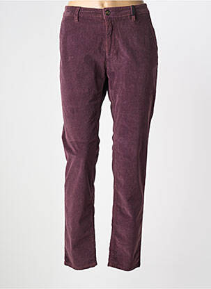 Pantalon chino fermeture zippée sous rabat boutonné taille normale violet IMPAQT femme