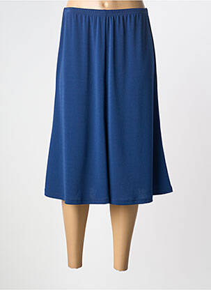 Jupe mi-longue coupe évasée bleu TELMAIL femme