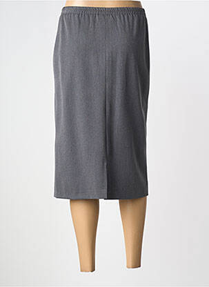 Jupe mi-longue coupe droite gris GUY DUBOUIS femme