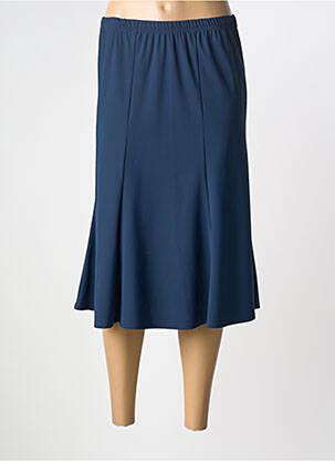 Jupe mi-longue bleu GEVANA femme