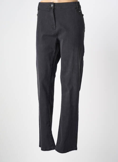 Jeans coupe slim noir JULIE GUERLANDE femme