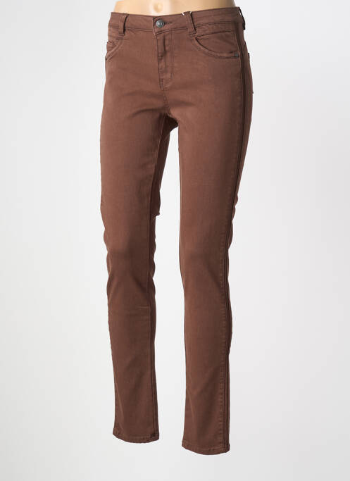 Jeans skinny marron C'EST BEAU LA VIE femme