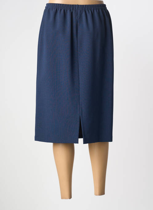 Jupe mi-longue bleu GUY DUBOUIS femme