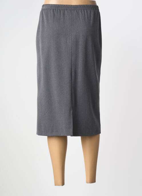Jupe mi-longue gris GUY DUBOUIS femme