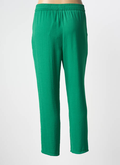 Pantalon droit tissage crêpe taille normale vert TINTA STYLE femme