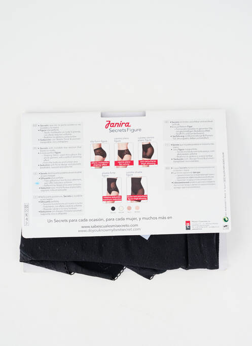 Culotte gainante légère et transparente noir JANIRA femme