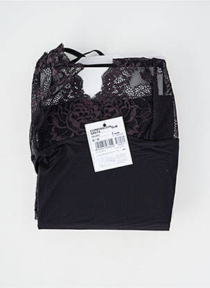 Nuisette/combinette légère et transparente noir JANIRA femme