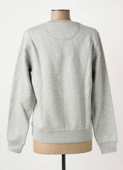 Sweat-shirt sérigraphie floquée manches longues gris BIZANCE femme