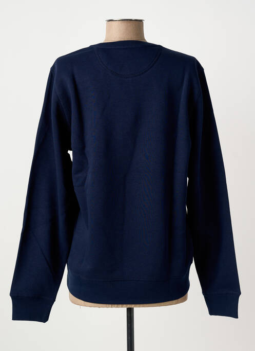 Sweat-shirt sérigraphie floquée manches longues bleu BIZANCE femme