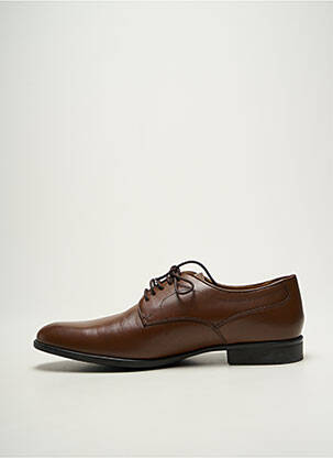 Derbies bout rond talon bas marron GEOX homme