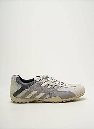 Baskets semelle amovible bout rond gris GEOX homme