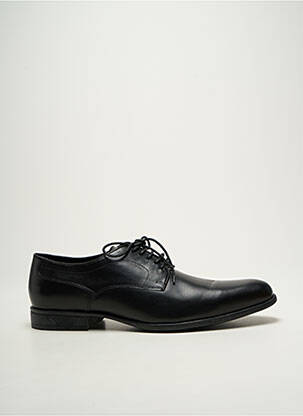 Derbies tissage satiné talon bas noir GEOX homme