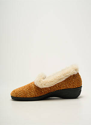 Chaussons/pantoufles bout rond talon plat jusqu'à 3cm orange SOIR ET MATIN femme