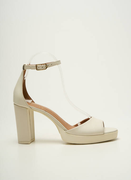 Sandales/nu pieds fermeture bride(s) talon de 7 à 9cm beige GEOX femme