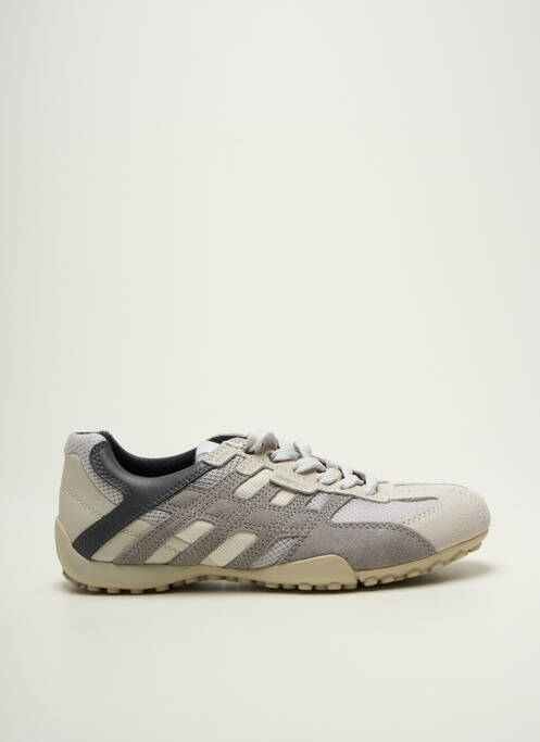 Baskets semelle amovible bout rond gris GEOX homme