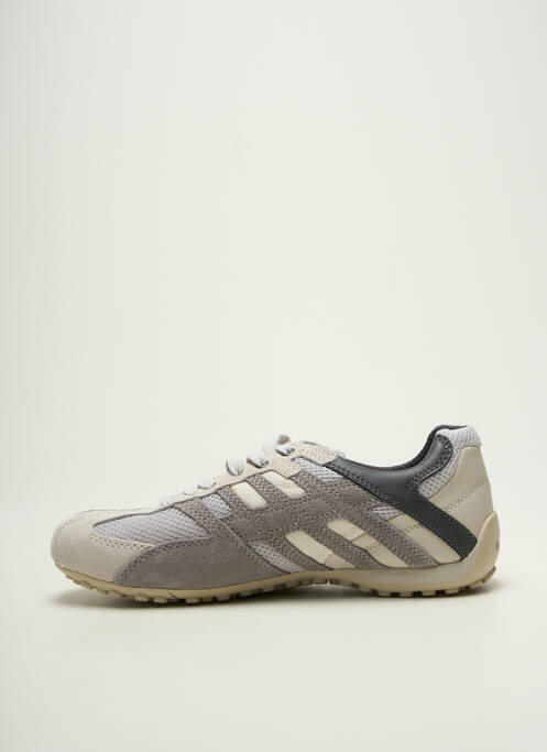 Baskets semelle amovible bout rond gris GEOX homme