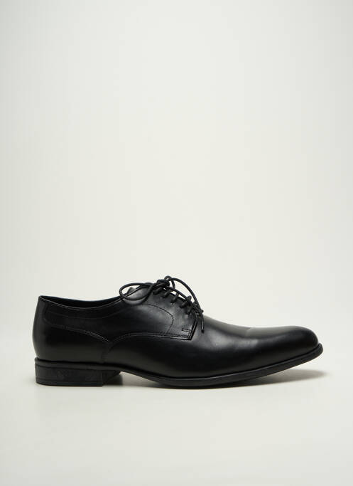 Derbies tissage satiné talon bas noir GEOX homme