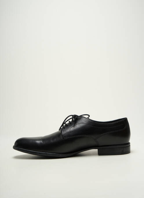 Derbies tissage satiné talon bas noir GEOX homme