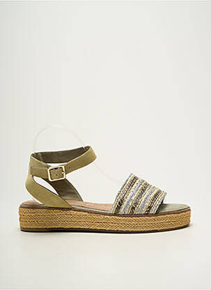 Espadrilles fermeture boucle(s) talon de 4 à 6cm vert TAMARIS femme