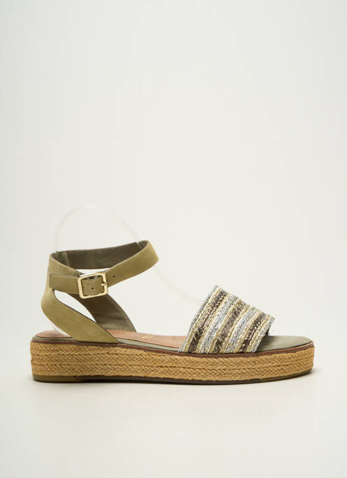 Espadrilles fermeture boucle(s) talon de 4 à 6cm vert TAMARIS femme