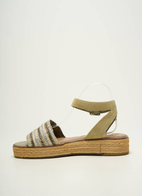 Espadrilles fermeture boucle(s) talon de 4 à 6cm vert TAMARIS femme