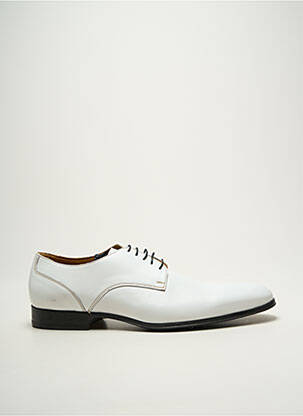 Derbies bout rond talon bas blanc FLECS homme