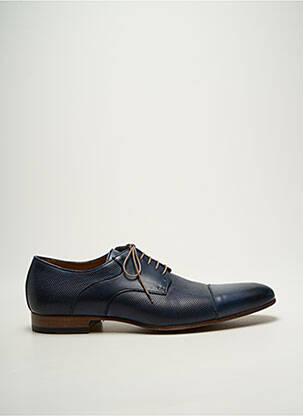 Derbies tissage satiné talon bas bleu FLECS homme