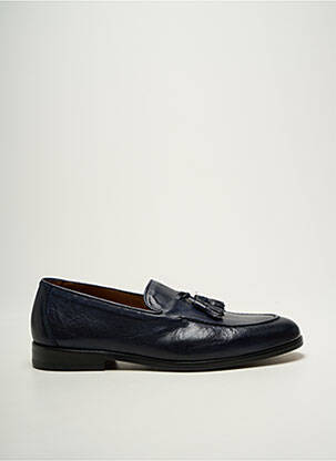 Mocassins tissage satiné chiquet bleu FLECS homme