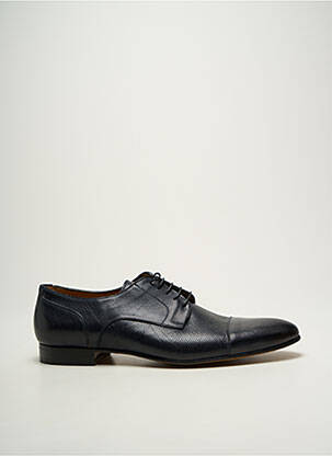 Derbies bout rond talon bas bleu FLECS homme