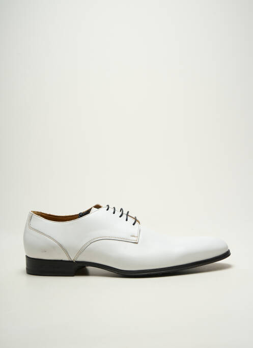 Derbies bout rond talon bas blanc FLECS homme