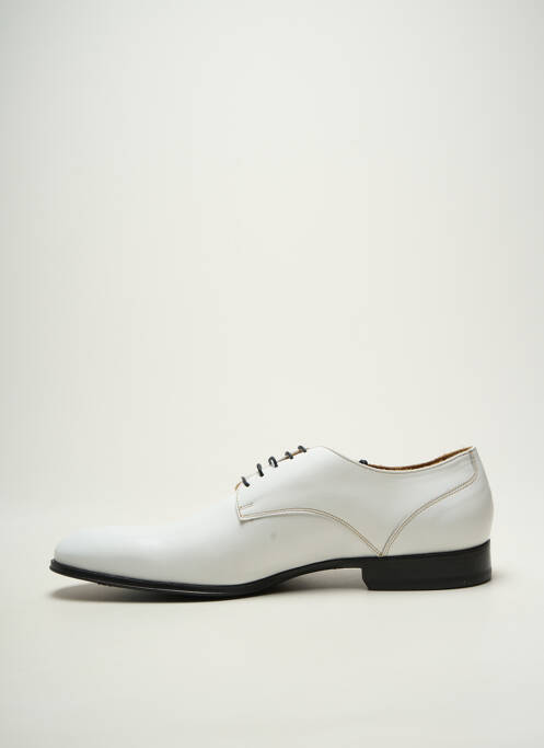 Derbies bout rond talon bas blanc FLECS homme