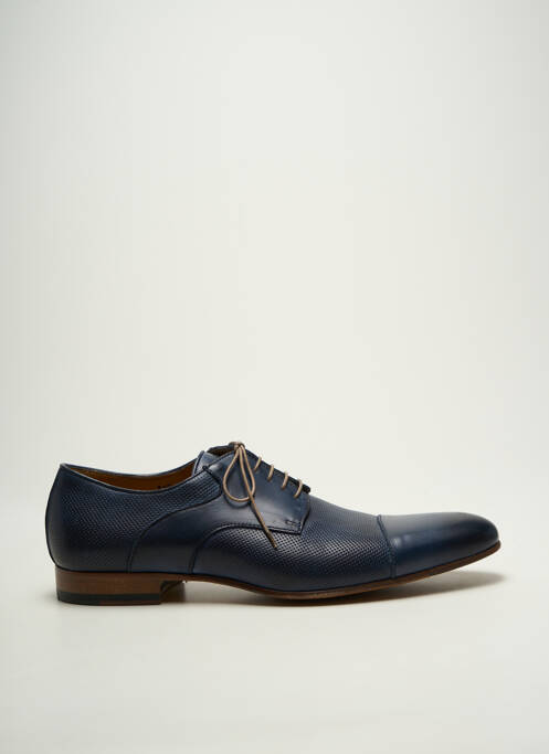 Derbies tissage satiné talon bas bleu FLECS homme