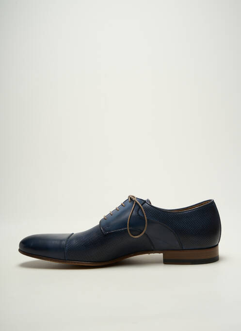 Derbies tissage satiné talon bas bleu FLECS homme