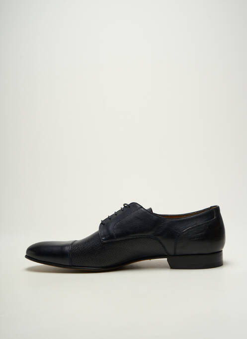 Derbies semelle extérieure cuir talon bas bleu FLECS homme
