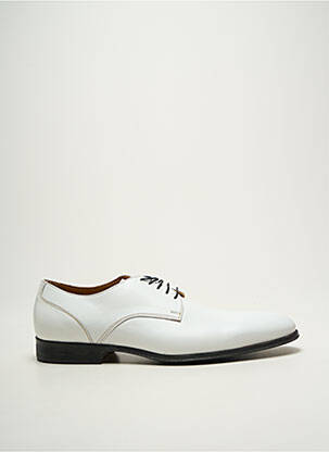 Derbies bout rond talon bas blanc FLECS homme