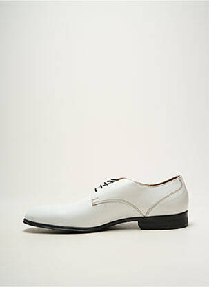 Derbies bout rond talon bas blanc FLECS homme