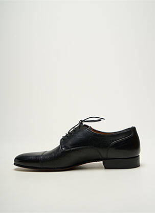 Derbies tissage satiné talon bas noir FLECS homme