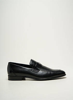 Mocassins tissage satiné chiquet noir CORRENTE homme
