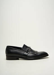 Mocassins tissage satiné chiquet noir CORRENTE homme