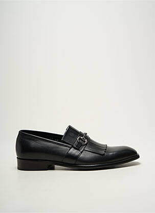 Mocassins tissage satiné chiquet noir CORRENTE homme