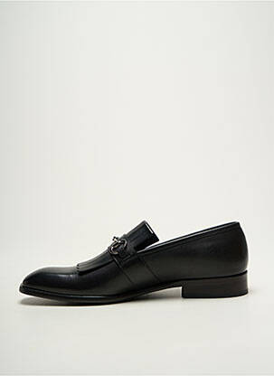 Mocassins tissage satiné chiquet noir CORRENTE homme